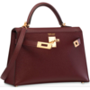 Hermès Kelly Sellier Mini II Bordeaux Epsom GHW