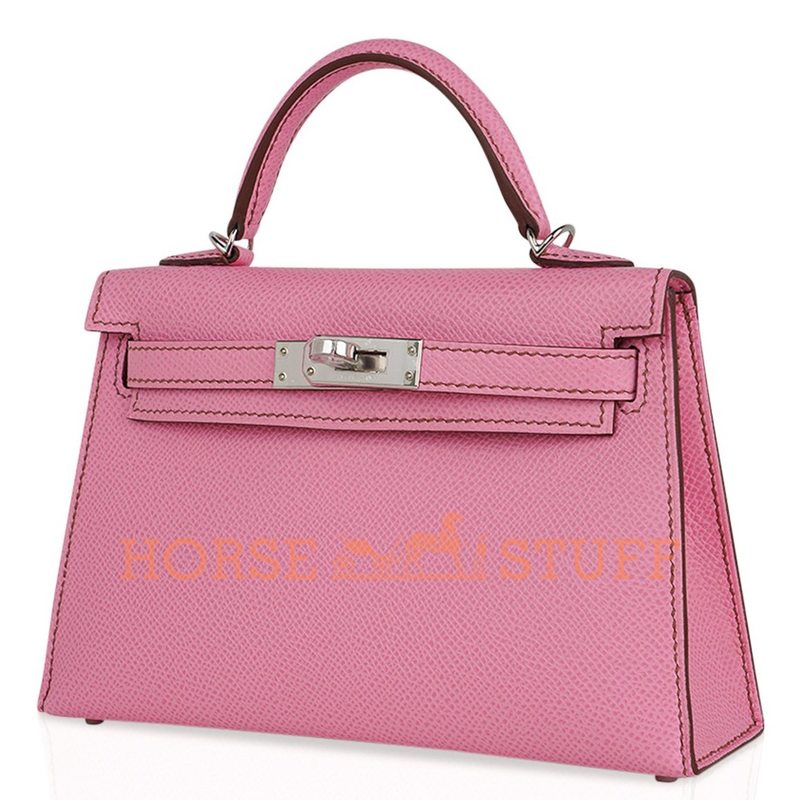 Hermès Kelly Sellier Mini II Pink Bubblegum Epsom PHW