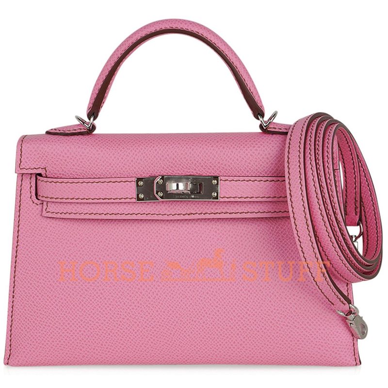 Hermès Kelly Sellier Mini II Pink Bubblegum Epsom PHW