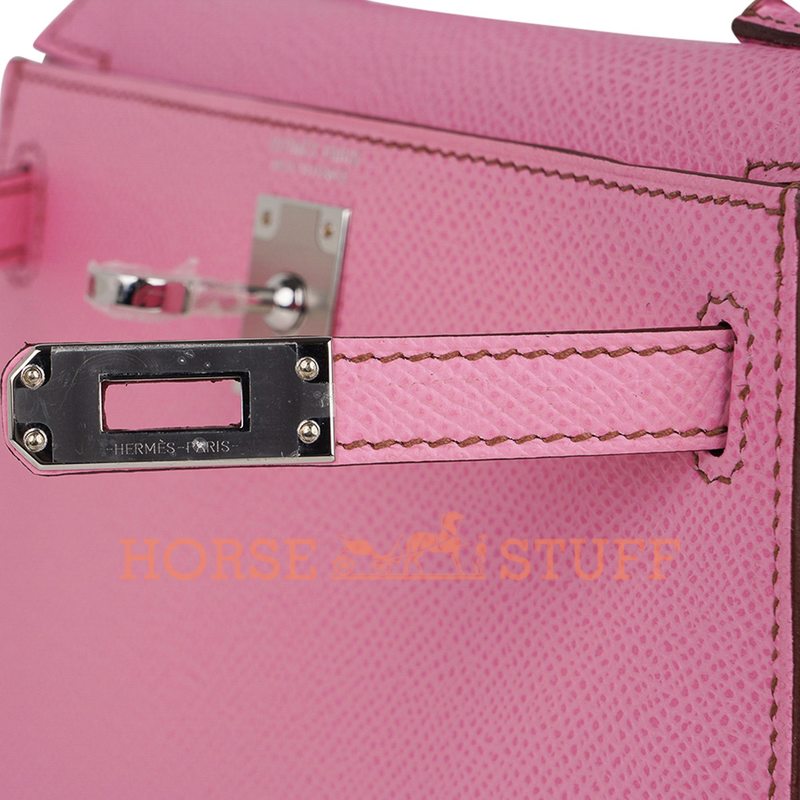 Hermès Kelly Sellier Mini II Pink Bubblegum Epsom PHW