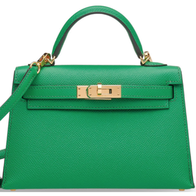 Hermès Kelly Sellier Mini II Cactus Epsom GHW