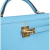 Hermès Kelly Sellier Mini II Celeste Epsom GHW