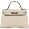 Hermès Kelly Sellier Mini II Craie Epsom Electrum HW