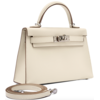 Hermès Kelly Sellier Mini II Craie Epsom PHW