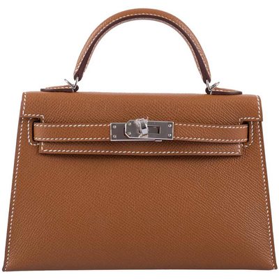 Hermès Kelly Sellier Mini II Gold Epsom PHW