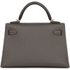 Hermès Kelly Sellier Mini II Gris Meyer Epsom GHW