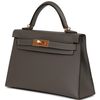 Hermès Kelly Sellier Mini II Gris Meyer Epsom GHW