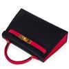 Hermès Kelly Sellier Mini II Special Order HSS Black / Rose Extreme Epsom GHW