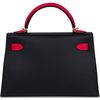 Hermès Kelly Sellier Mini II Special Order HSS Black / Rose Extreme Epsom GHW