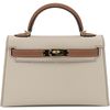 Hermès Kelly Sellier Mini II Special Order HSS Craie / Gold Epsom GHW