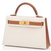 Hermès Kelly Sellier Mini II Special Order HSS Craie / Gold (stitching to leather tone) Epsom GHW