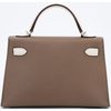 Hermès Kelly Sellier Mini II Special Order HSS Etoupe / Craie Epsom PHW