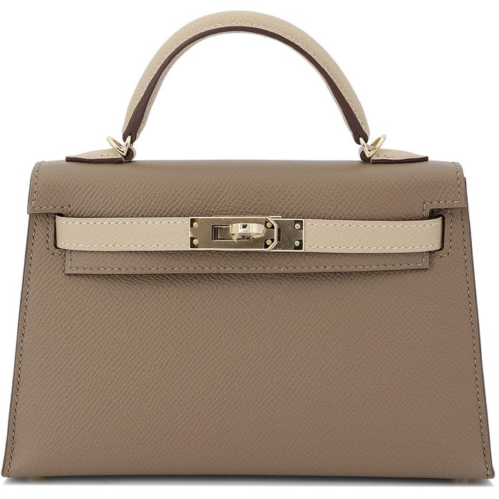 Hermès Mini Kelly 20 Nata and Trench Epsom Sellier HSS GHW - Luxury Helsinki