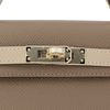 Hermès Kelly Sellier Mini II Special Order HSS Etoupe / Trench Epsom GHW