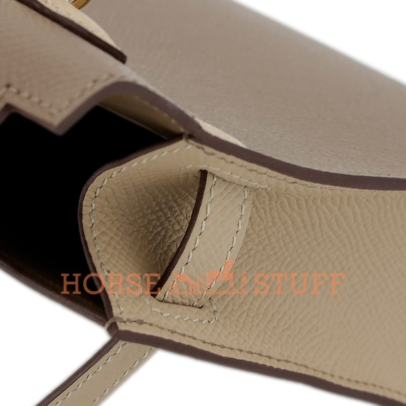 Hermès Kelly Sellier Mini II Special Order HSS Etoupe / Trench Epsom GHW