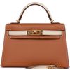 Hermès Kelly Sellier Mini II Special Order HSS Gold / Craie Epsom GHW