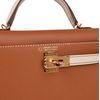 Hermès Kelly Sellier Mini II Special Order HSS Gold / Craie Epsom GHW