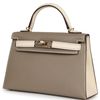 Hermès Kelly Sellier Mini II Special Order HSS Gris Asphalt / Nata Epsom GHW