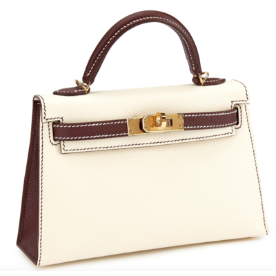 Hermès Kelly Sellier Mini II Special Order HSS Nata / Rouge Sellier Epsom GHW