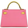 Hermès Kelly Sellier Mini II Special Order HSS Rose Azalee / Lime Epsom GHW