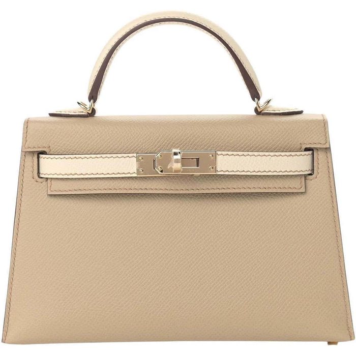 Hermes Special Order HSS Mini Kelly 20 Sellier Bag Craie & Trench Epso –  Mightychic