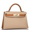 Hermès Kelly Sellier Mini II Special Order HSS Trench / Gold with contrast stitching Epsom GHW