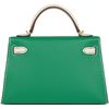 Hermès Kelly Sellier Mini II Special Order HSS Vert Jade / Craie Epsom GHW