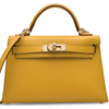 Hermès Kelly Sellier Mini II Jaune Ambre Epsom GHW