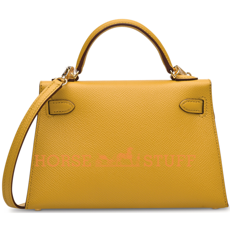 Hermès Kelly Sellier Mini II Jaune Ambre Epsom GHW