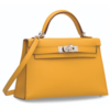 Hermès Kelly Sellier Mini II Jaune Ambre Epsom PHW