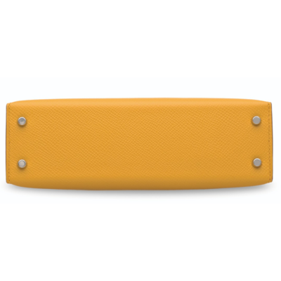 Hermès Kelly Sellier Mini II Jaune Ambre Epsom PHW