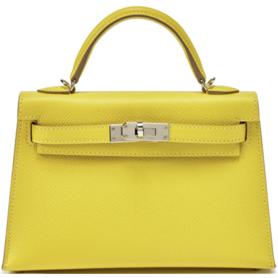 Hermès Kelly Sellier Mini II Lime Epsom PHW