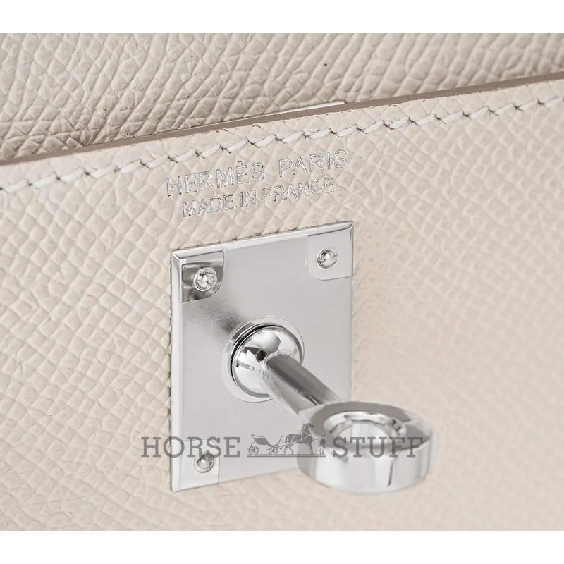 Hermès Kelly Sellier Mini II Limited Edition Tricolor Craie / Mauve Pale / Gold Epsom PHW