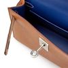 Hermès Kelly Sellier Mini II Limited Edition Tricolor Gold / Nata / Black Interior Blue Sapphire Epsom PHW