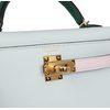 Hermès Kelly Sellier Mini II LIMITED EDITION TRICOLOR Gris Platine / Mauve Pale / Vert Moyen Epsom GHW