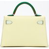 Hermès Kelly Sellier Mini II Limited Edition Tricolor Jaune Milton / Vert Fizz / Vert Vertigo Epsom PHW