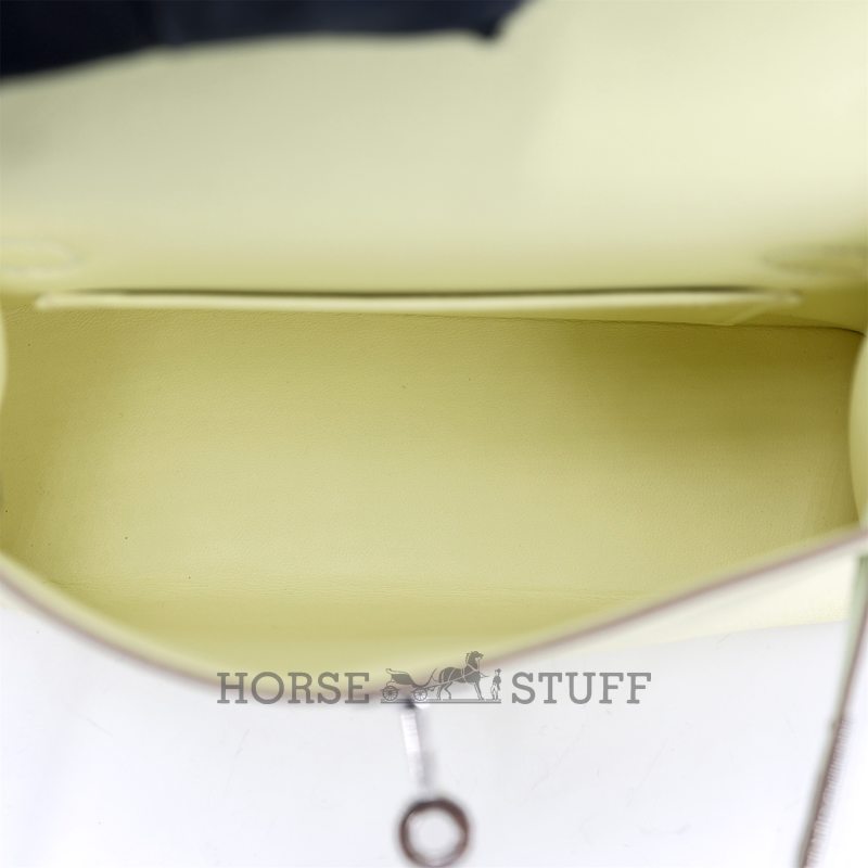 Hermès Kelly Sellier Mini II Limited Edition Tricolor Jaune Milton / Vert Fizz / Vert Vertigo Epsom PHW