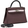 Hermès Kelly Sellier Mini II Limited Edition Tricolor Rouge Sellier / Mauve Pale / Caban Epsom PHW