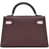 Hermès Kelly Sellier Mini II Limited Edition Tricolor Rouge Sellier / Mauve Pale / Caban Epsom PHW