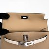 Hermès Kelly Sellier Mini II Limited Edition Tricolor Trench / Etoupe / Craie Epsom PHW