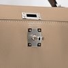 Hermès Kelly Sellier Mini II Limited Edition Tricolor Trench / Etoupe / Craie Epsom PHW