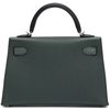 Hermès Kelly Sellier Mini II Limited Edition Tricolor Vert Mangrove / Vert Amande / Black Epsom PHW