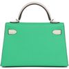 Hermès Kelly Sellier Mini II Limited Edition Tricolor Vert Comics / Vert Fizz / Gris Perle Epsom PHW