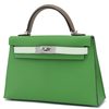 Hermès Kelly Sellier Mini II LIMITED EDITION TRICOLOR Vert Yucca / Etoupe / Vert Fizz Epsom GHW