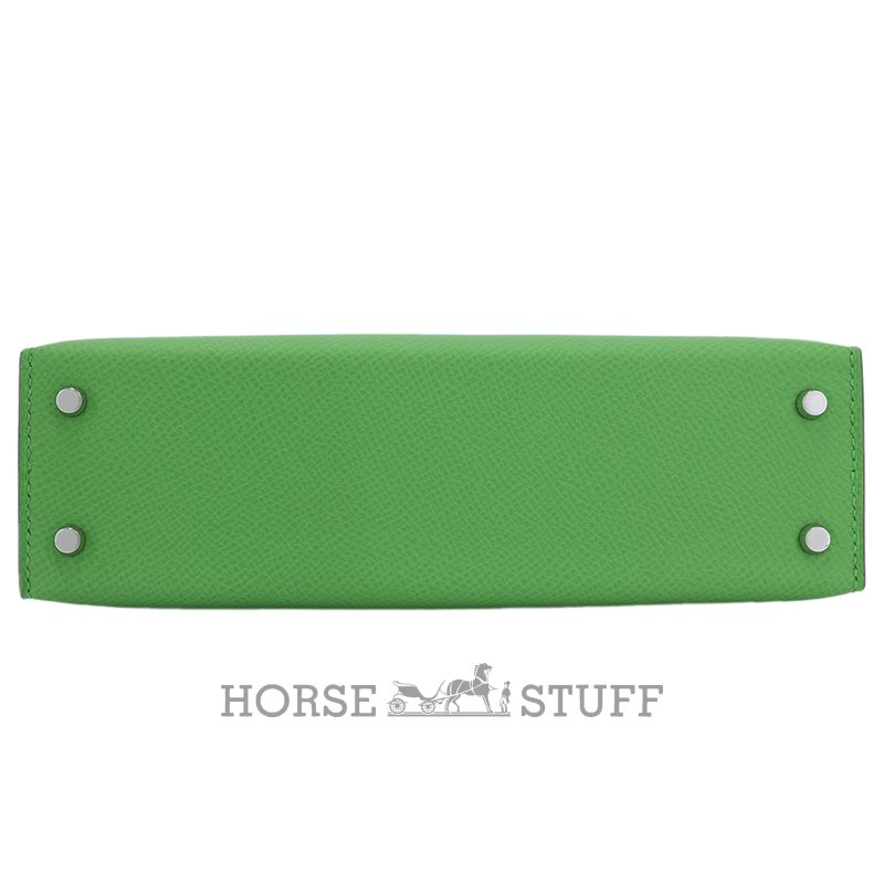 Hermès Kelly Sellier Mini II LIMITED EDITION TRICOLOR Vert Yucca / Etoupe / Vert Fizz Epsom GHW