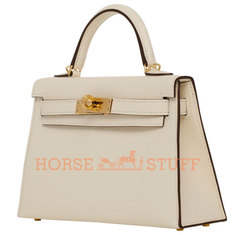 Hermès Kelly Sellier Mini II Nata Epsom GHW