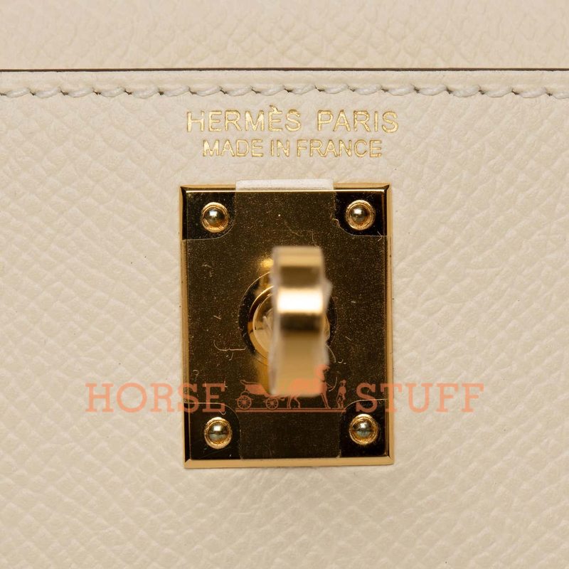 Hermès Kelly Sellier Mini II Nata Epsom GHW