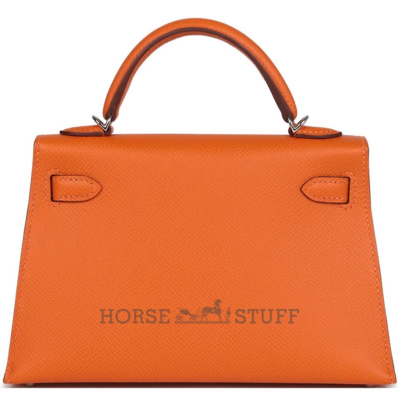Hermès Kelly Sellier Mini II Orange Epsom Electrum HW
