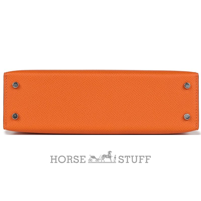 Hermès Kelly Sellier Mini II Orange Epsom Electrum HW
