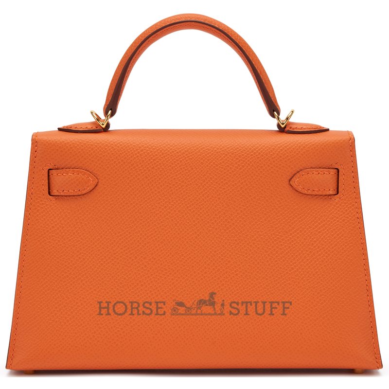 Hermès Kelly Sellier Mini II Orange Epsom GHW